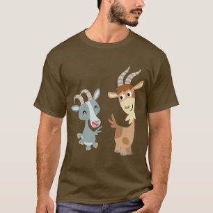T-shirt deux chèvres caricaturales agréables