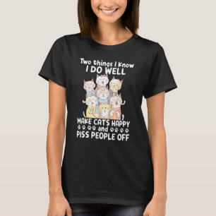 T-shirt Deux Choses Que Je Sais Bien Je Fais Bien Aux Chat