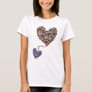 T-shirt Deux coeurs de papillon