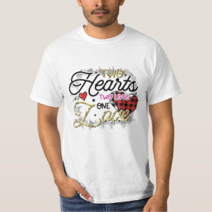 T-shirt Deux coeurs Deux vies Un amour, Saint Valentin