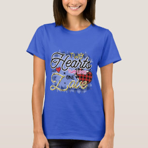 T-shirt Deux coeurs Deux vies Un amour, Saint Valentin