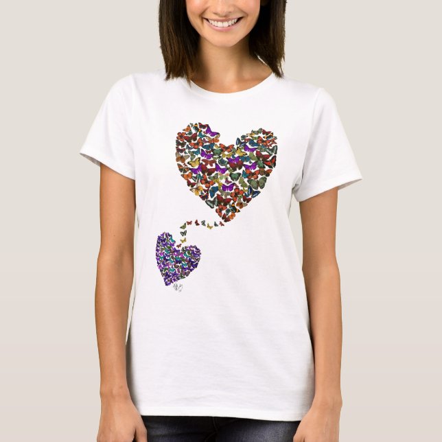 T-shirt Deux Coeurs papillons (Devant)