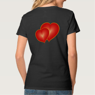 T-shirt Deux Coeurs Rouges, Graphique Art numérique Modern
