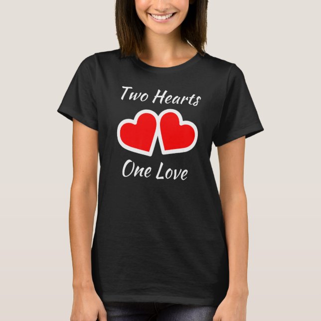 T-shirt Deux Coeurs Un Amour (Devant)