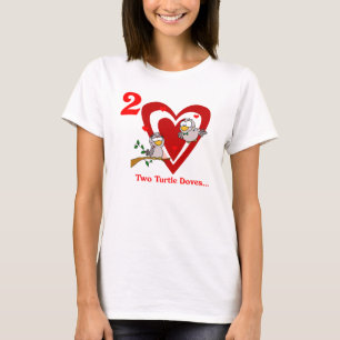 T-shirt Deux colombes de tortue