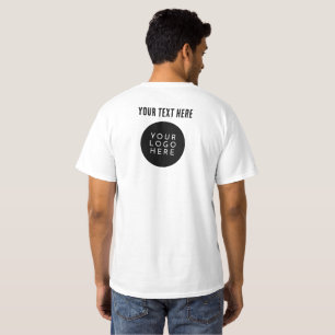 T-shirt DEUX CÔTÉS   LOGO & TEXTE personnalisés Personnel 