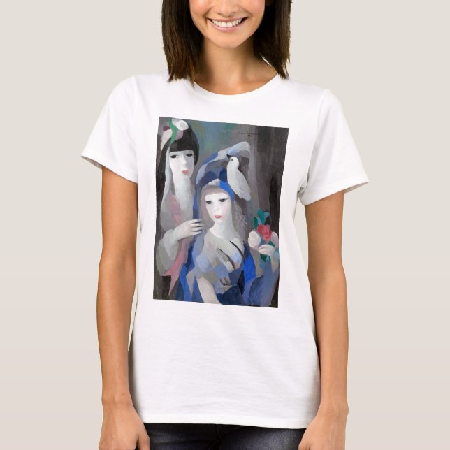 T-shirt Deux dame et une colombe, Marie Laurencin (Devant)