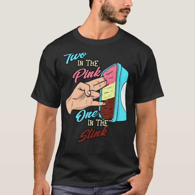 T-shirt Deux Dans Le Rose Un Dans Le Puant (Devant)