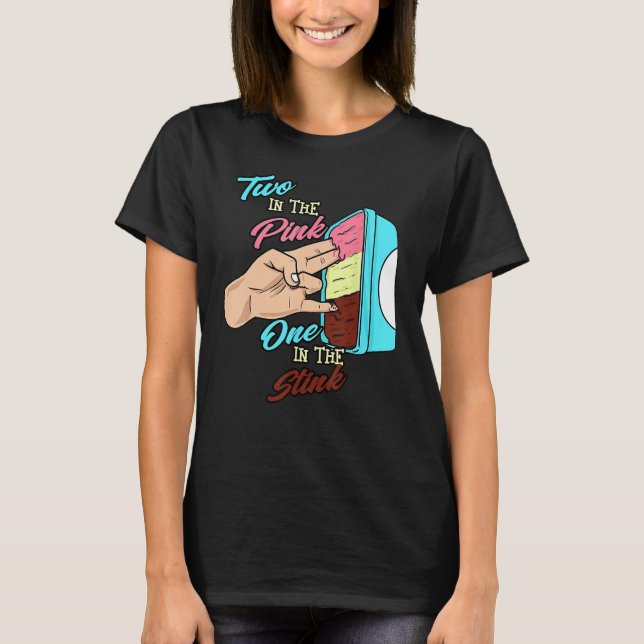 T-shirt Deux Dans Le Rose Un Dans Le Puant (Devant)