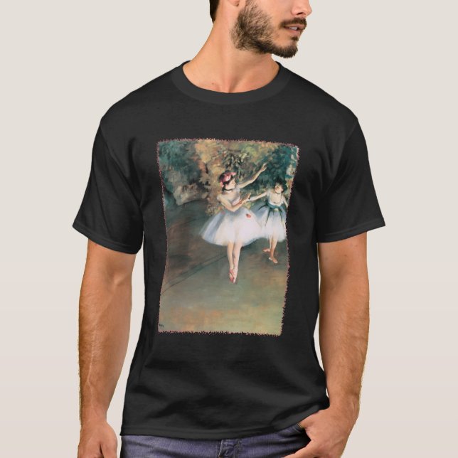T-shirt Deux Danseurs Sur Une Scène Par Edgar Degas Ballet (Devant)