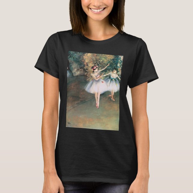 T-shirt Deux danseuses sur une scène par Edgar Degas, Art  (Devant)
