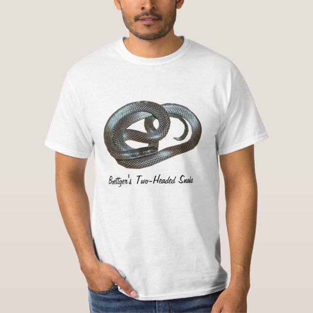 T-shirt Deux-Dirigé de valeur du serpent de (Devant)