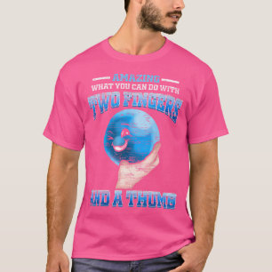 T-shirt Deux Doigts Et Un Pouce Drôle Bowling