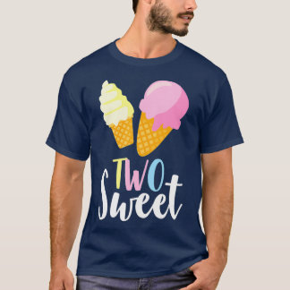 T-shirt Deux douces glaces Lover deuxième anniversaire