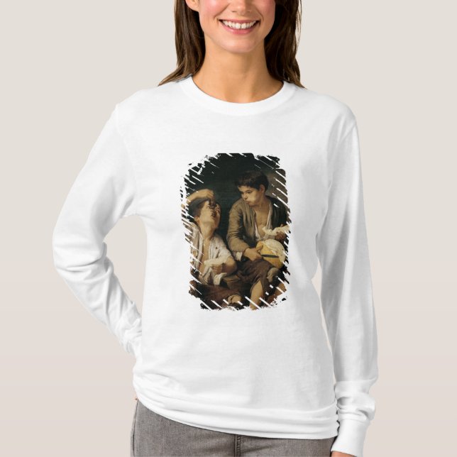 T-shirt Deux enfants mangeant un melon et les raisins, (Devant)
