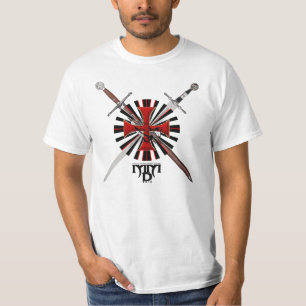 T-shirt Deux épées avec des Templerkreuz