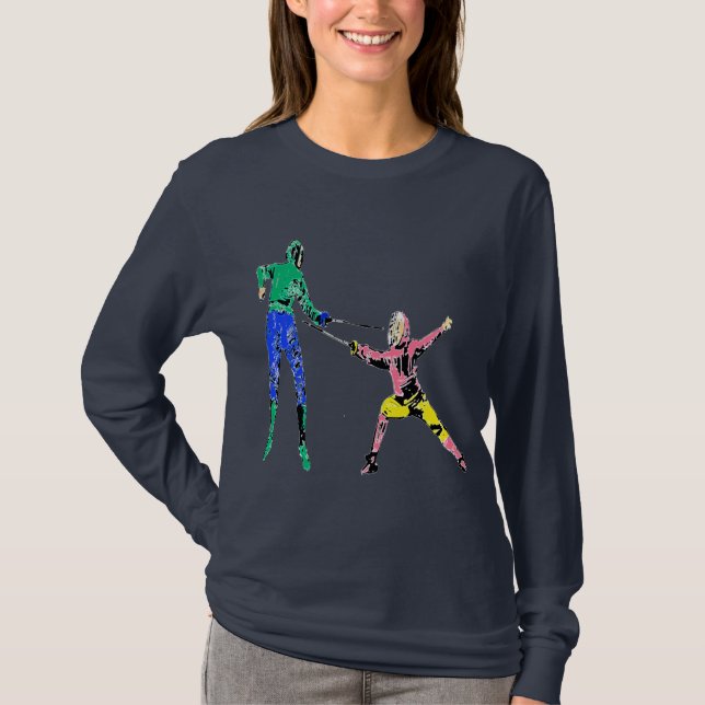 T-SHIRT DEUX ESCRIMEURS (Devant)
