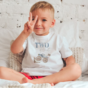 T-shirt DEUX Fast Blue Dirt Bike Birthday