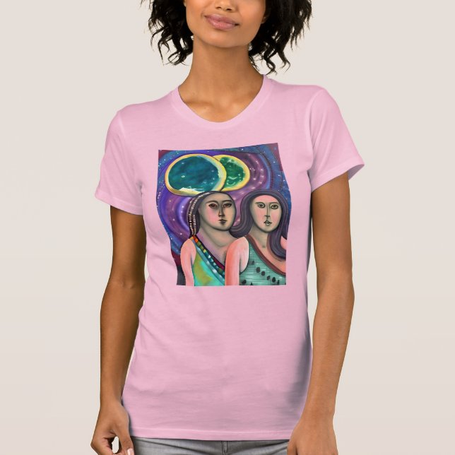 T-shirt Deux femmes sous la lune (Devant)