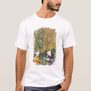 T-shirt Deux figures lisant et détendant dans un verger