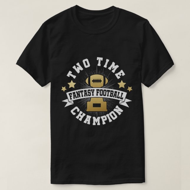 T-shirt Deux fois Champion de Football Imaginaire T Shirt  (Design devant)