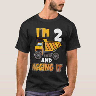 T-shirt Deux garçons de construction pour leur 2e annivers