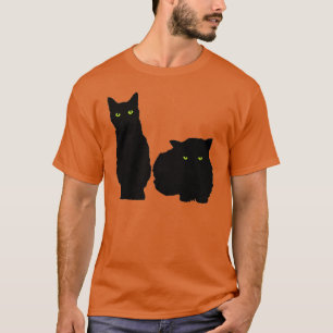 T-shirt Deux grands chats noirs