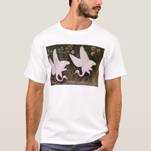 T-shirt Deux grues sur le bord d'un étang