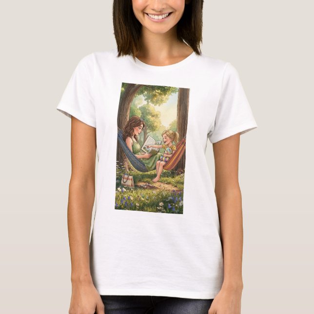 T-shirt Deux hamacs histoire dans le parc (Devant)