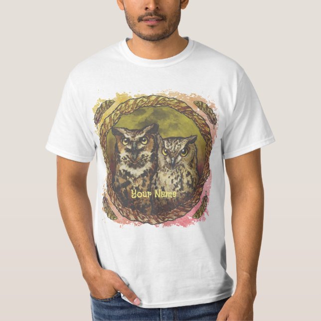 T-shirt Deux hiboux   (Devant)