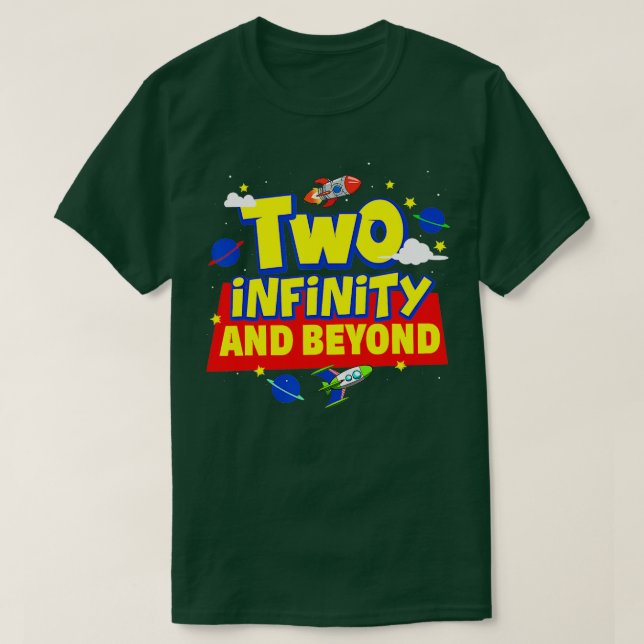 T-shirt Deux Infinités Et Au-Delà Anniversaire Garçons De  (Design devant)