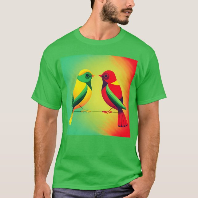 T-shirt Deux Inséparables Valentine garçon (Devant)