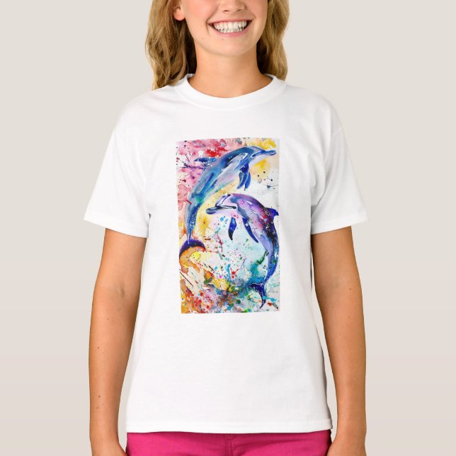 T-shirt Deux jolis dauphins (Devant)