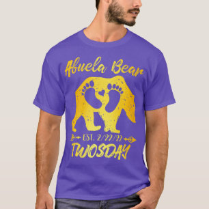 T-shirt Deux jours Abuela Grand-mère Oear Nouveau bébé dou