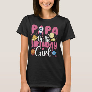 T-shirt Deux La Lune Papa De La Fille Anniversaire Astrona