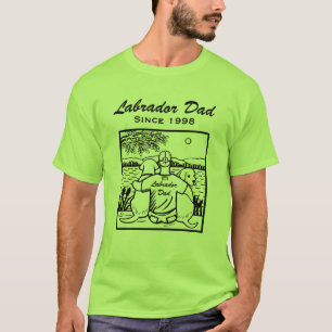 T-shirt Deux Labradors et papa