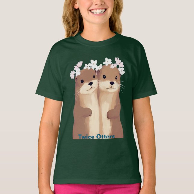 T-shirt Deux loutres (Devant)