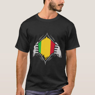 T-shirt Deux mains déchirant le drapeau du Mali