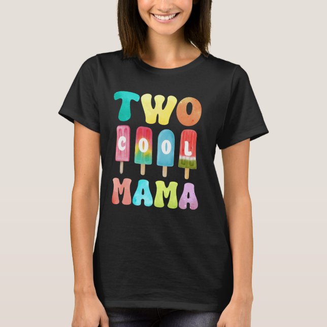 T-shirt Deux Mama Cool De L'Anniversaire Garçon Fille 2e A (Devant)