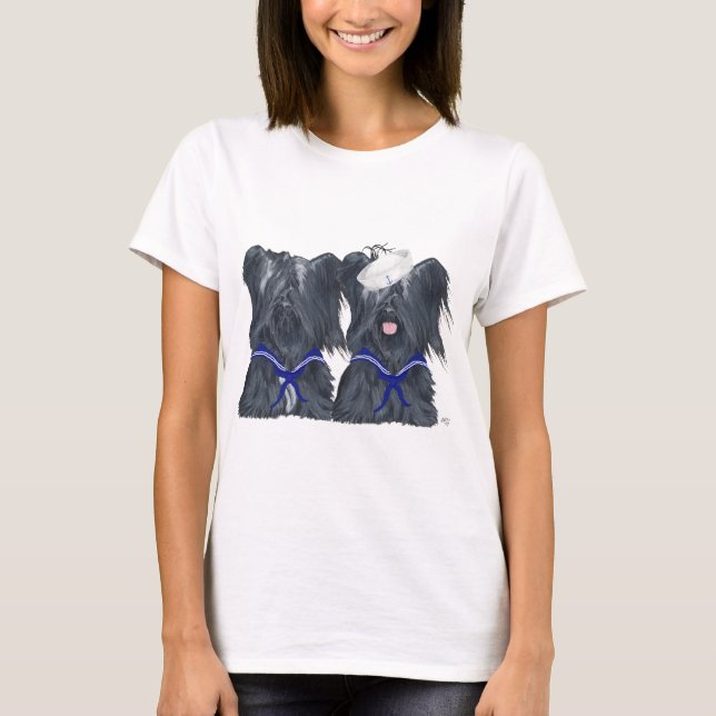 T-shirt Deux marins terriers de Skye (Devant)