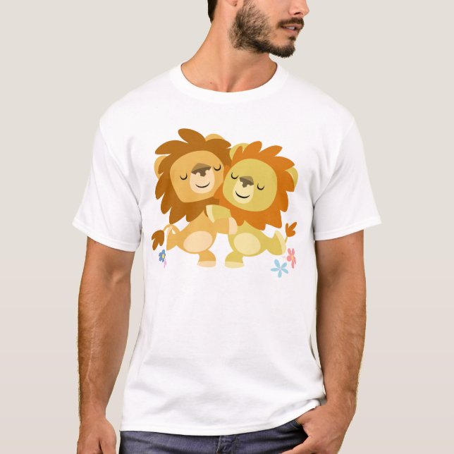 T-shirt deux mignonnes caricatures Lions Tango Enf (Devant)