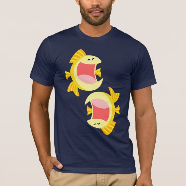 T-shirt deux mignonnes cartons de poisson (Devant)