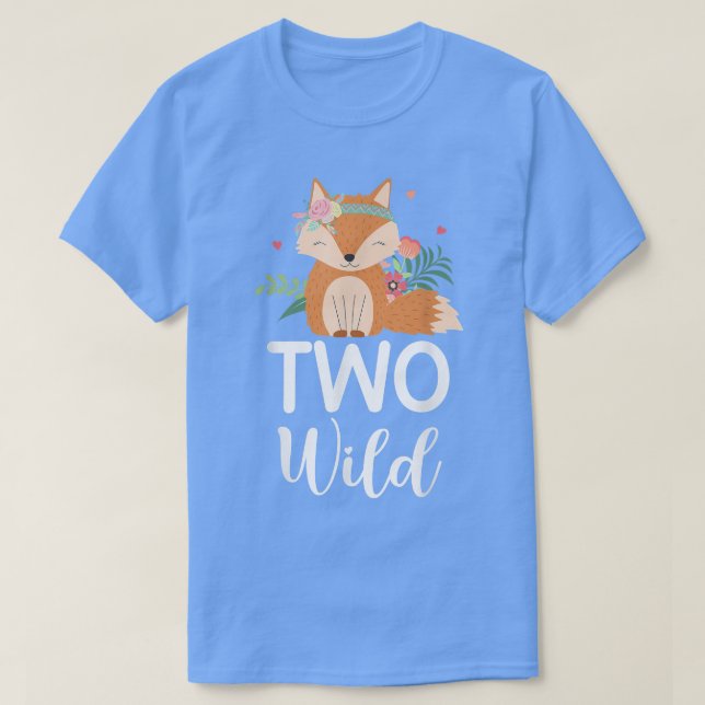 T-shirt Deux Mignonnes Sauvages 2e Anniversaire Fille De L (Design devant)