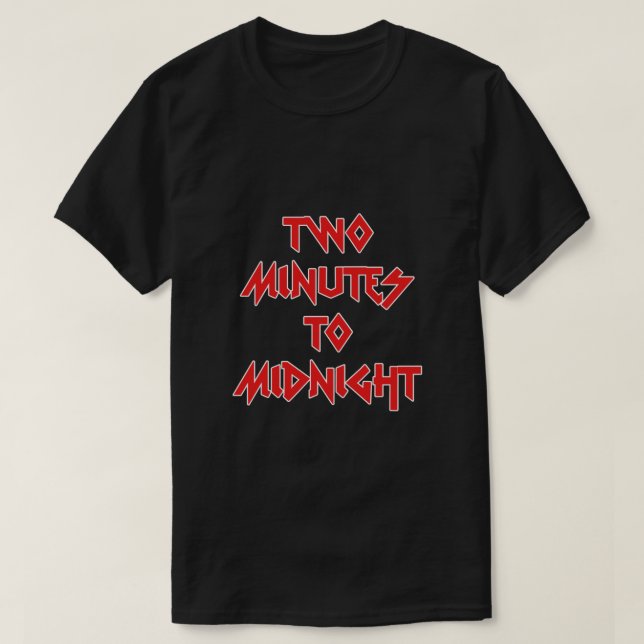T-shirt Deux minutes à minuit Maiden Font Classic T-Shir (Design devant)
