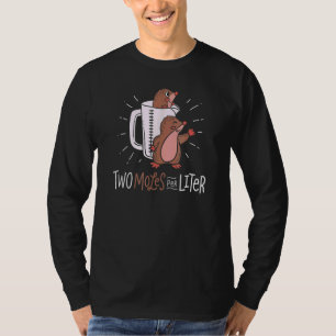 T-shirt Deux Moles Par litre Costume Chimiste Animal Cute
