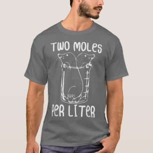 T-shirt Deux Moles Par litre Drôle Laboratoire de Chimie