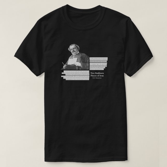 T-shirt Deux morceaux têtus de fer GK Chesterton (Design devant)