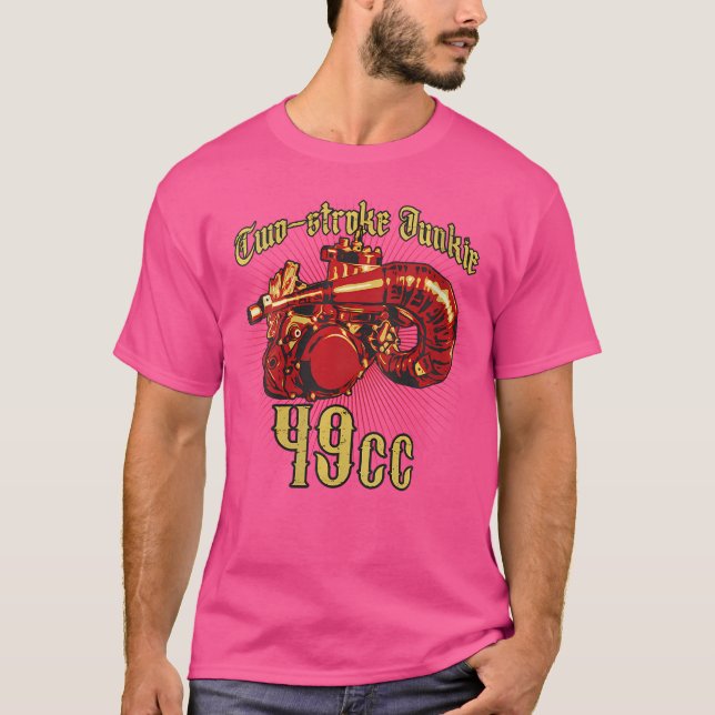 T-shirt Deux Motos Junkie 49Cc (Devant)