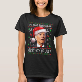 T-shirt Deux mots Joyeux 4 juillet Joe Biden Noël