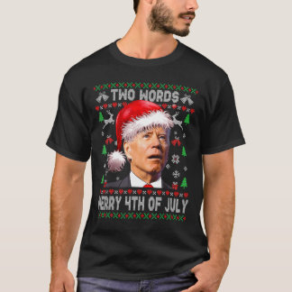 T-shirt Deux mots Joyeux 4 juillet Joe Biden Noël